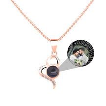 Custom Irregular Heart Pendant Personalized Photo Name Creative Gift Projection Necklace