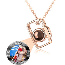 Personalized Classic Camera Shaped Projection Necklace Customized Photo Name Pendant