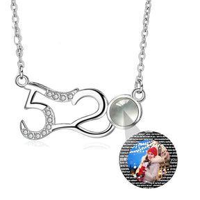 Ciondolo di proiezione di foto personalizzato Collana di cristallo a forma di fascino personalizzato 520