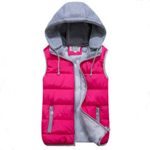 Women Plus Size Removable Hooded Thick Waistcoats Female Winter Warm Outerwear Vest