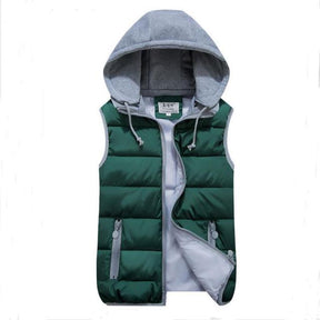 Gilet spessi con cappuccio rimovibile da donna taglie forti Gilet invernale da donna