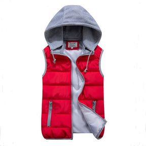 Gilet spessi con cappuccio rimovibile da donna taglie forti Gilet invernale da donna