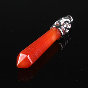 1Pc carnelian Quartz Opal Opalite Carnelian Gem Stone Healing Chakra Pendulum Pendant