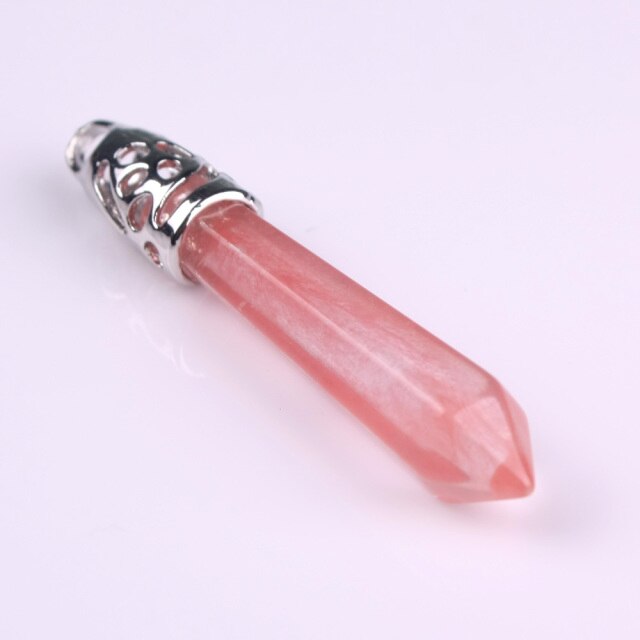 1Pc carnelian Quartz Opal Opalite Carnelian Gem Stone Healing Chakra Pendulum Pendant